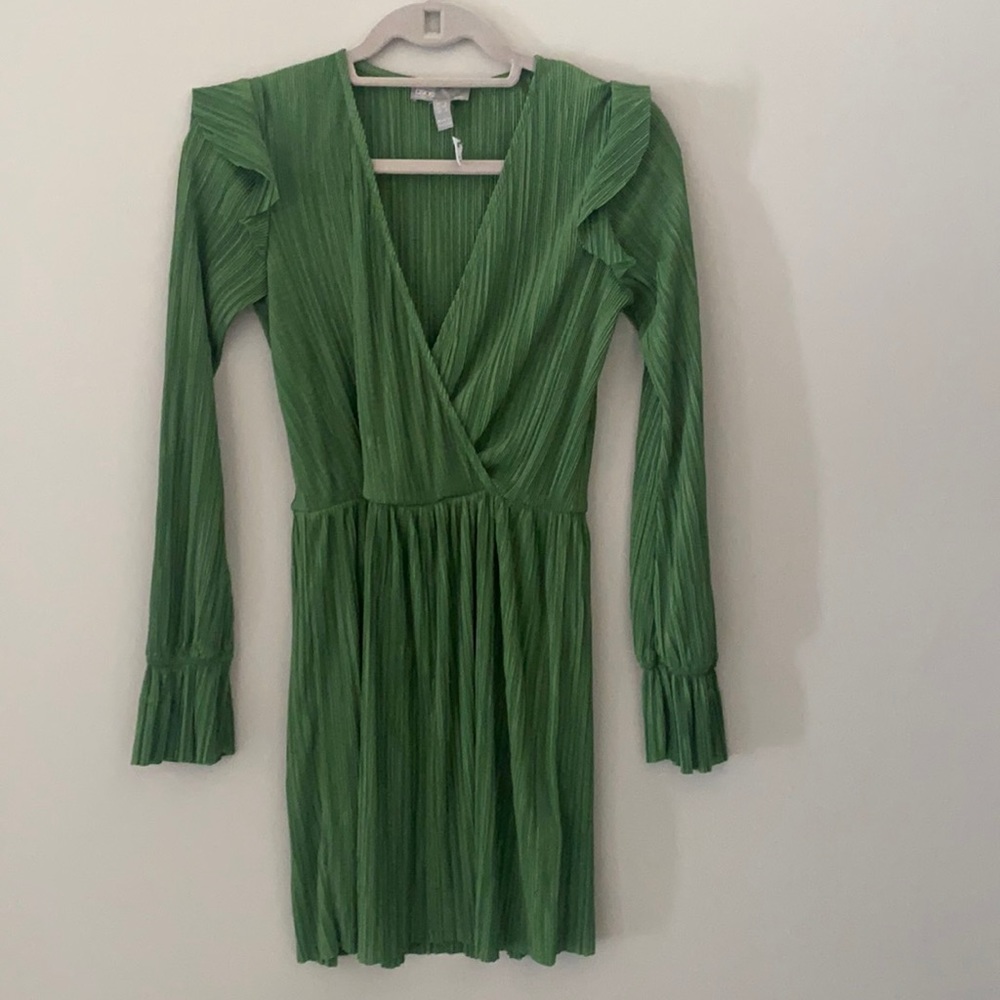 Green mini dress